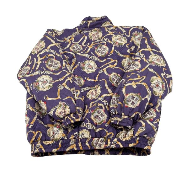 Robert Graham Purple and Gold Bomber Jacket - Picture 2 of 4